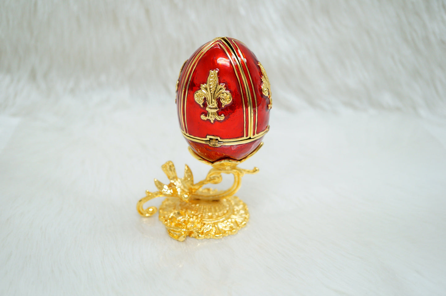 Cristiani Collezione Fleur de Lis Armor Egg 14K Gold Plated