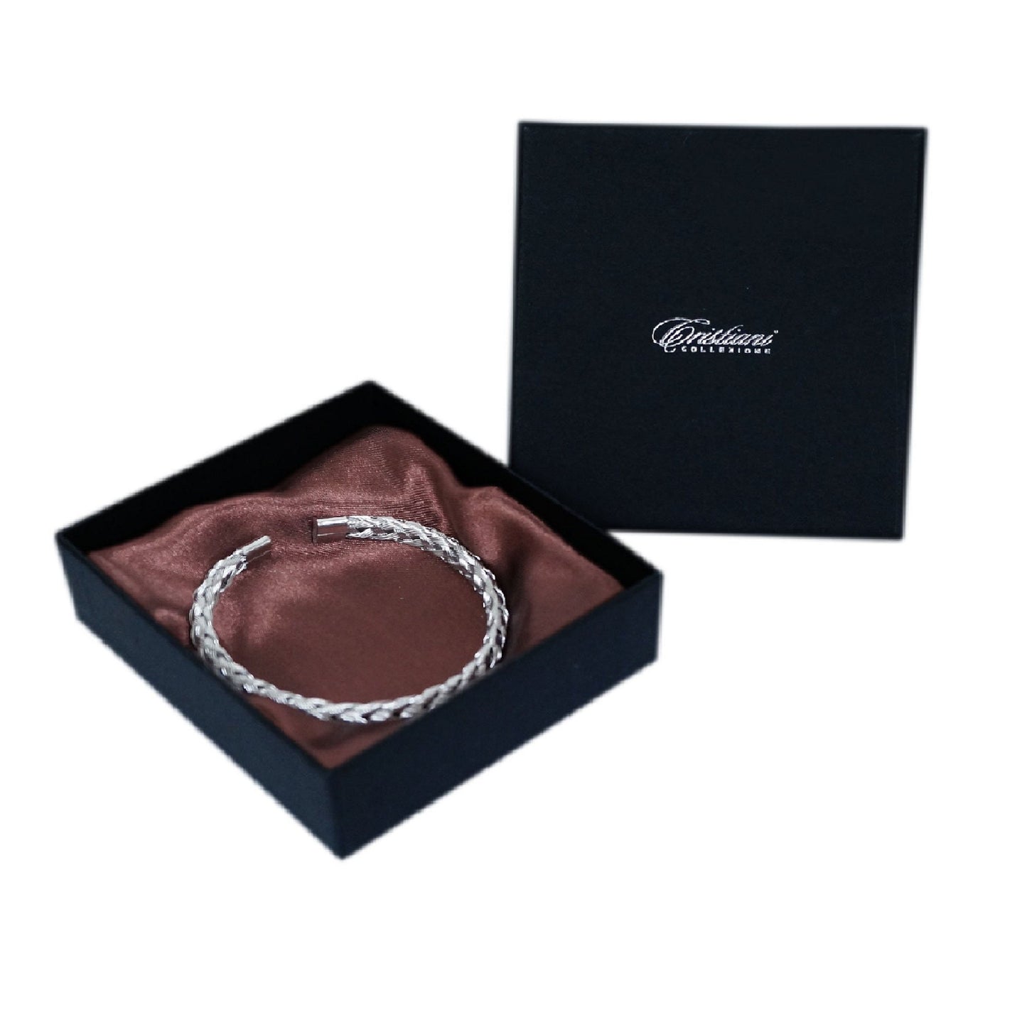 Unisex Weaved Cable Bangle.