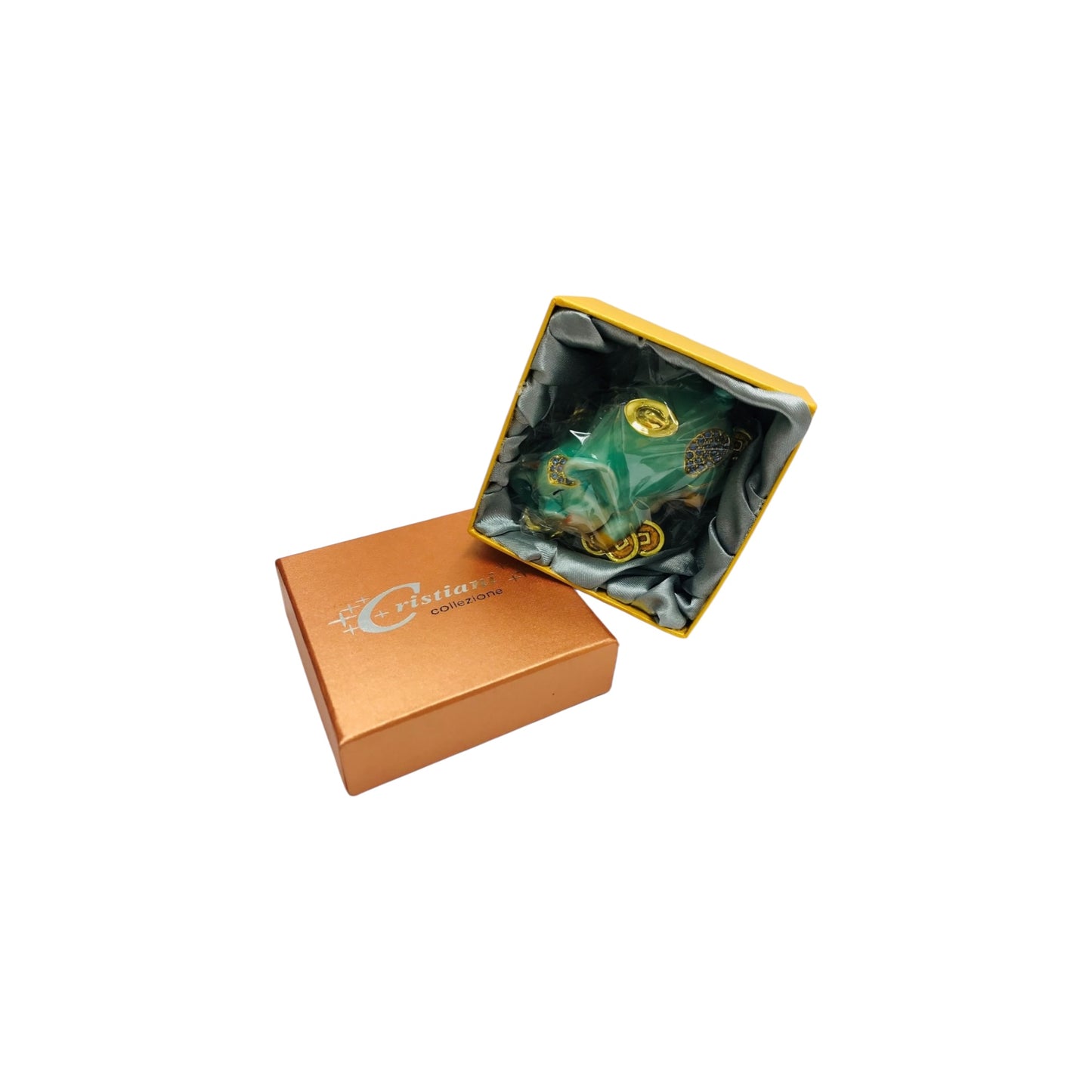 Cristiani Collezione Money Pig Trinket Box 14K Gold Plated