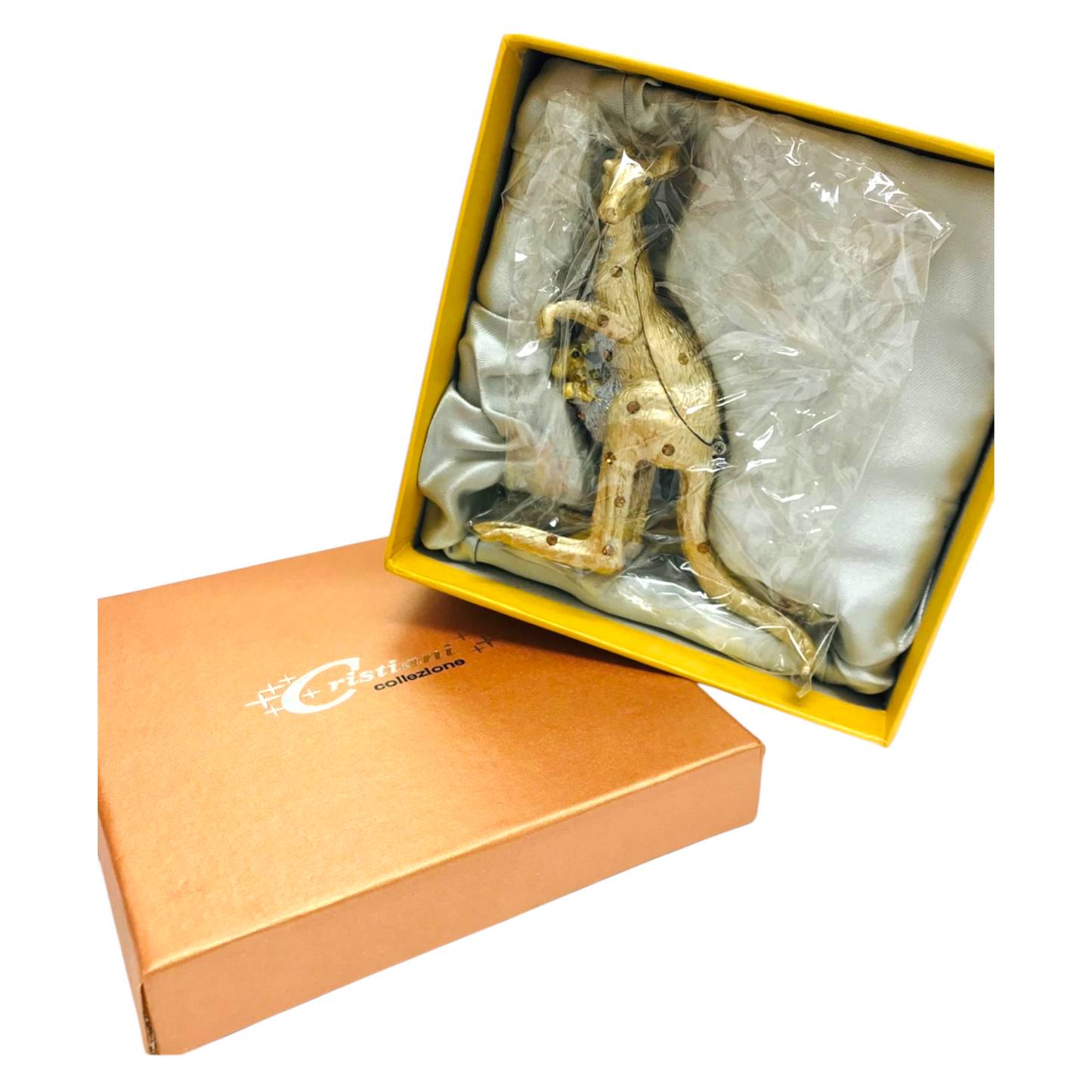 Cristiani Collezione Mom& Baby Kangaroo Trinket Box.