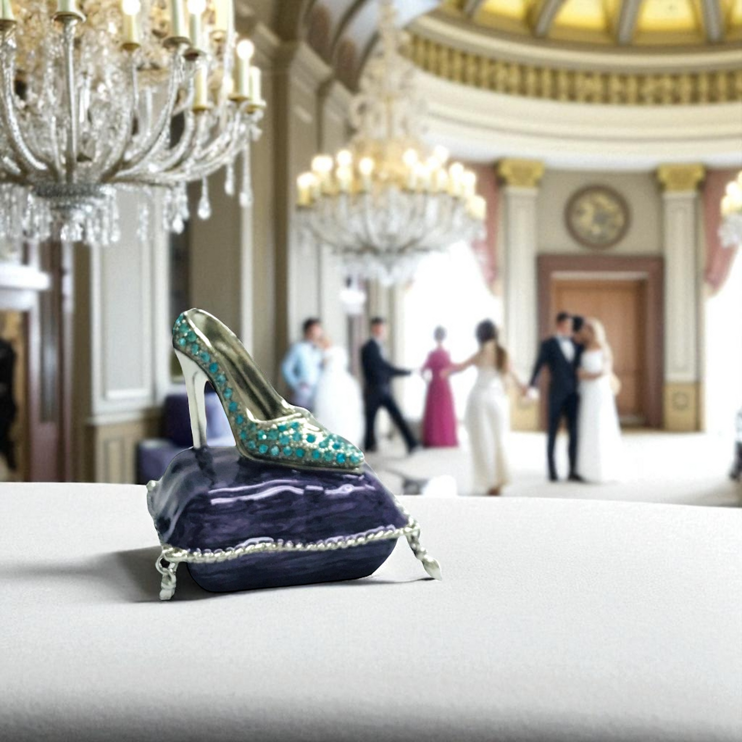 Cristiani Collezione Shoe on Pillow Trinket Box.