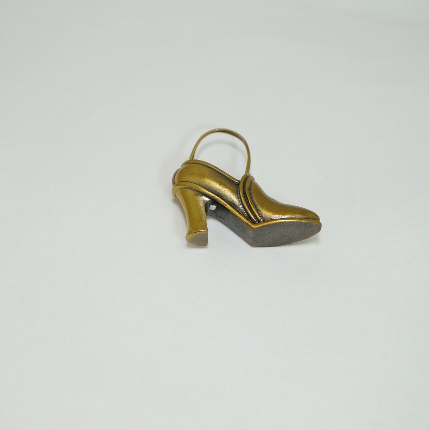 Cristiani Collezione Small Bronze Shoe Miniature Figurine Paper Weight and Cardholder