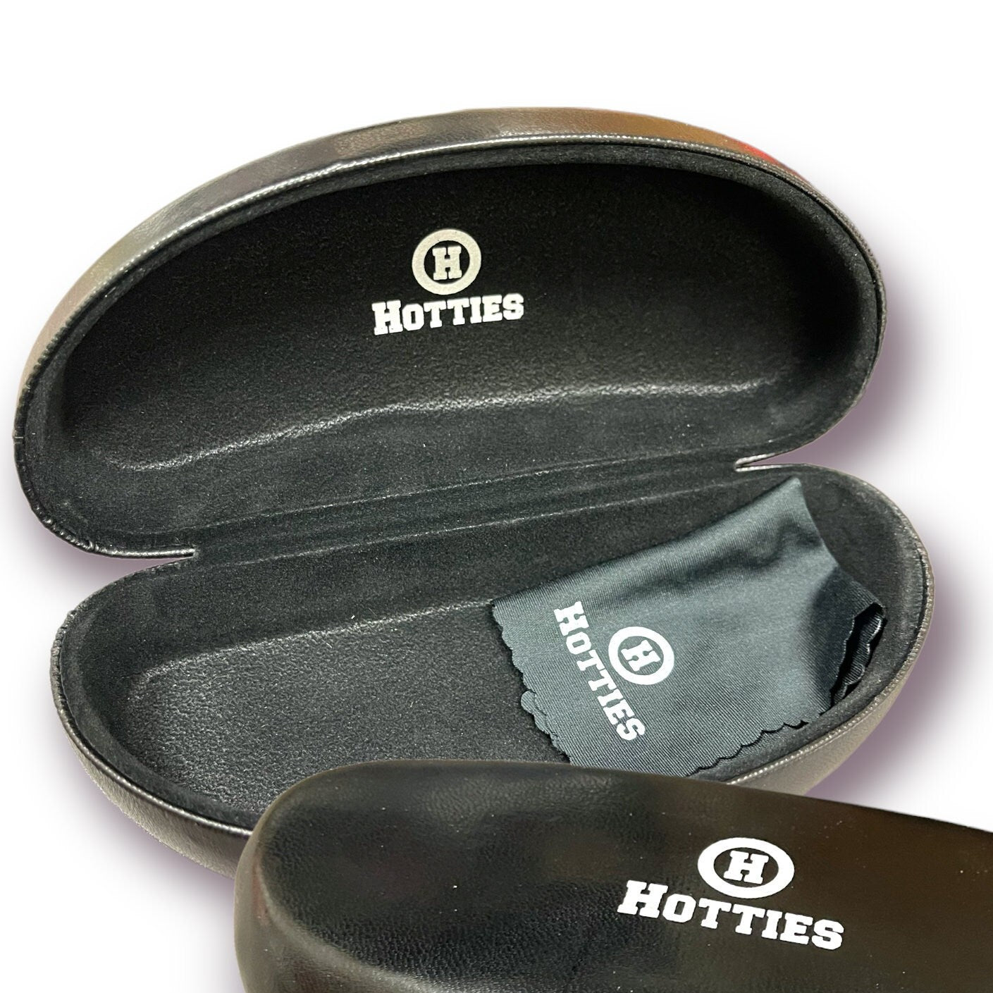 2-Pack Hotties Sunglasses Hard Case Eye Glasses Black