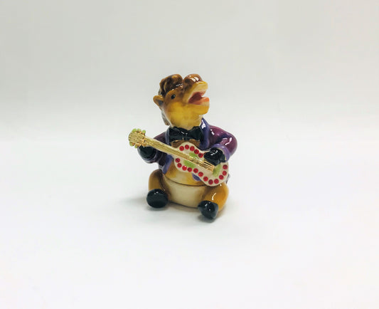 Cristiani Collezione Singing Horse Trinket Box 14K Gold Plated