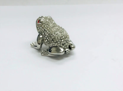 Cristiani Collezione Silver Frog Trinket Box.