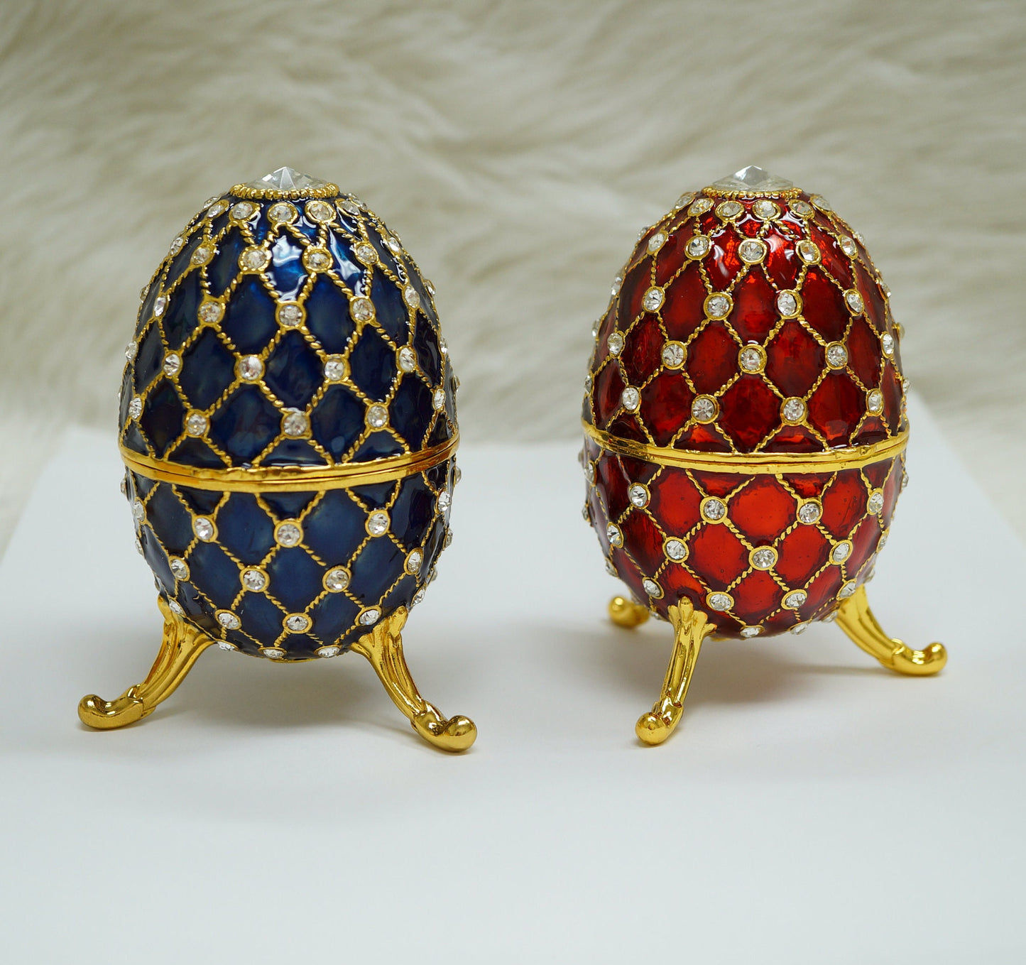 Cristiani Collezione Musical Egg Trinket Box 14K Gold Plated