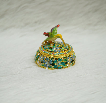 Cristiani Collezione Bird on Trinket Box 14K Gold Plated