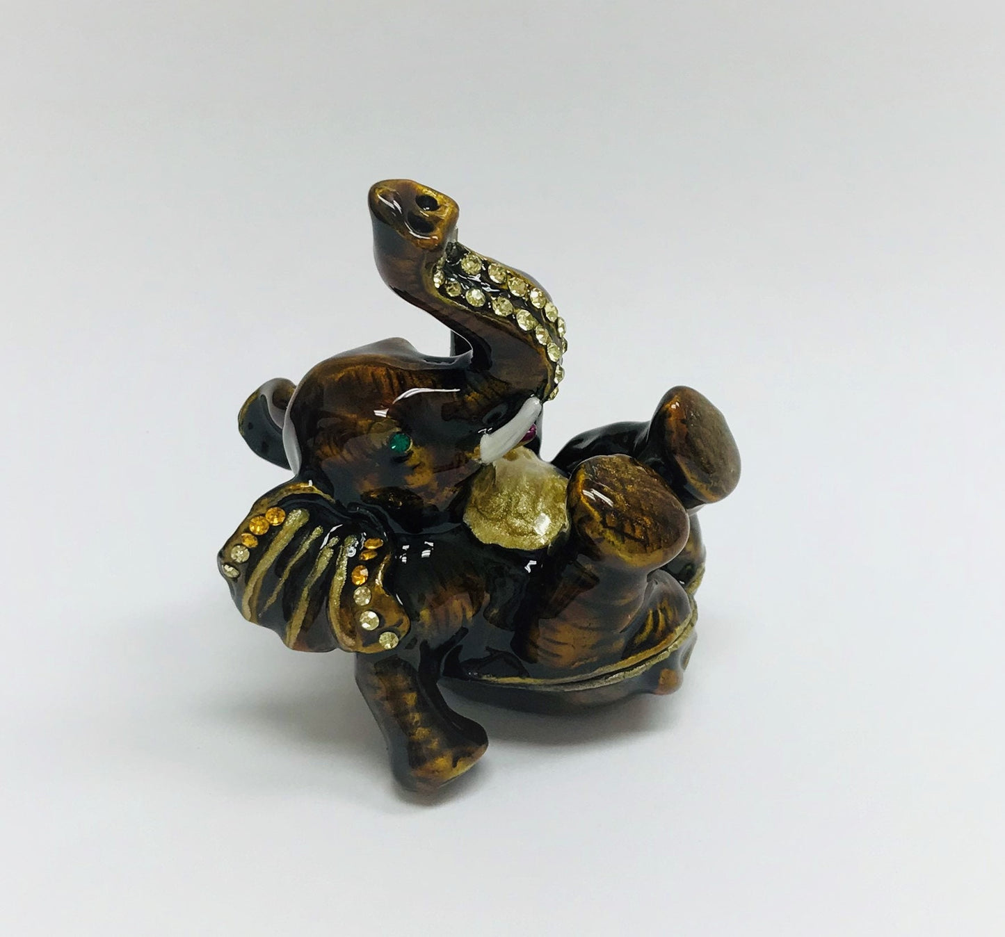 Cristiani Collezione Elephant Trinket Box 14K Gold Plated