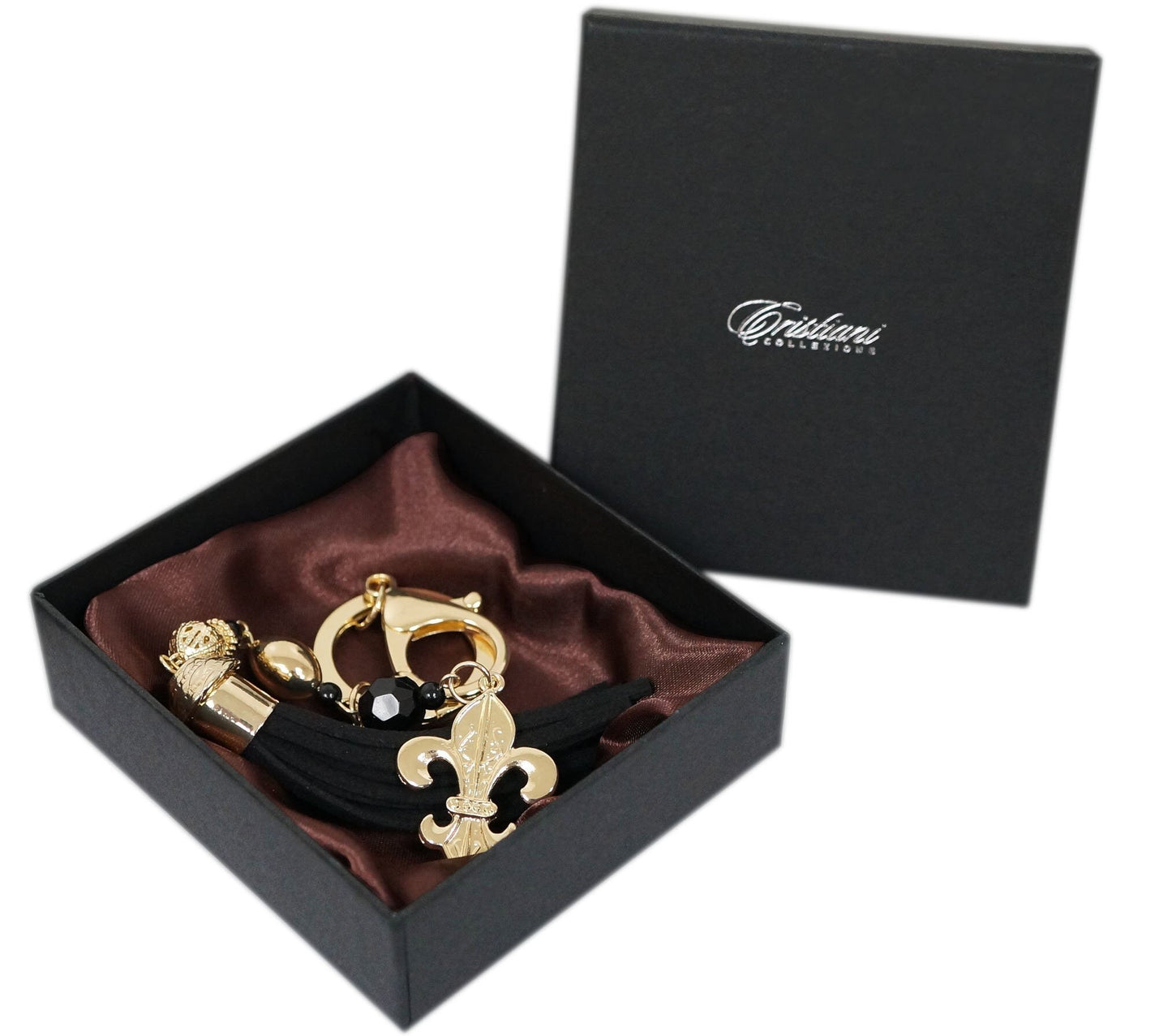 Cristiani Collezione Faux Leather Tassels Keychain.