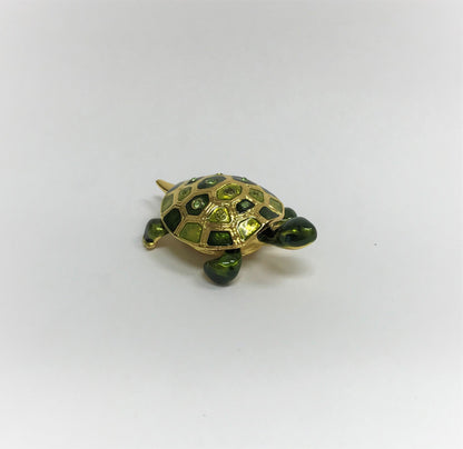 Cristiani Collezione Turtle Trinket Box 14K Gold Plated