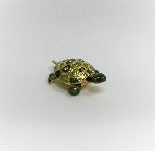 Cristiani Collezione Turtle Trinket Box 14K Gold Plated