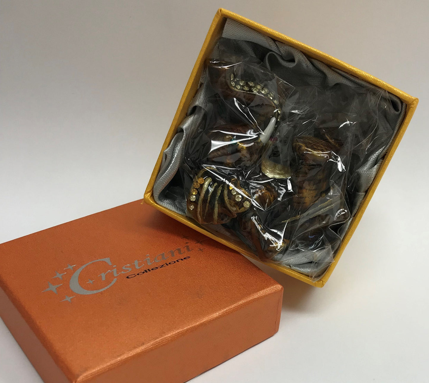 Cristiani Collezione Elephant Trinket Box 14K Gold Plated