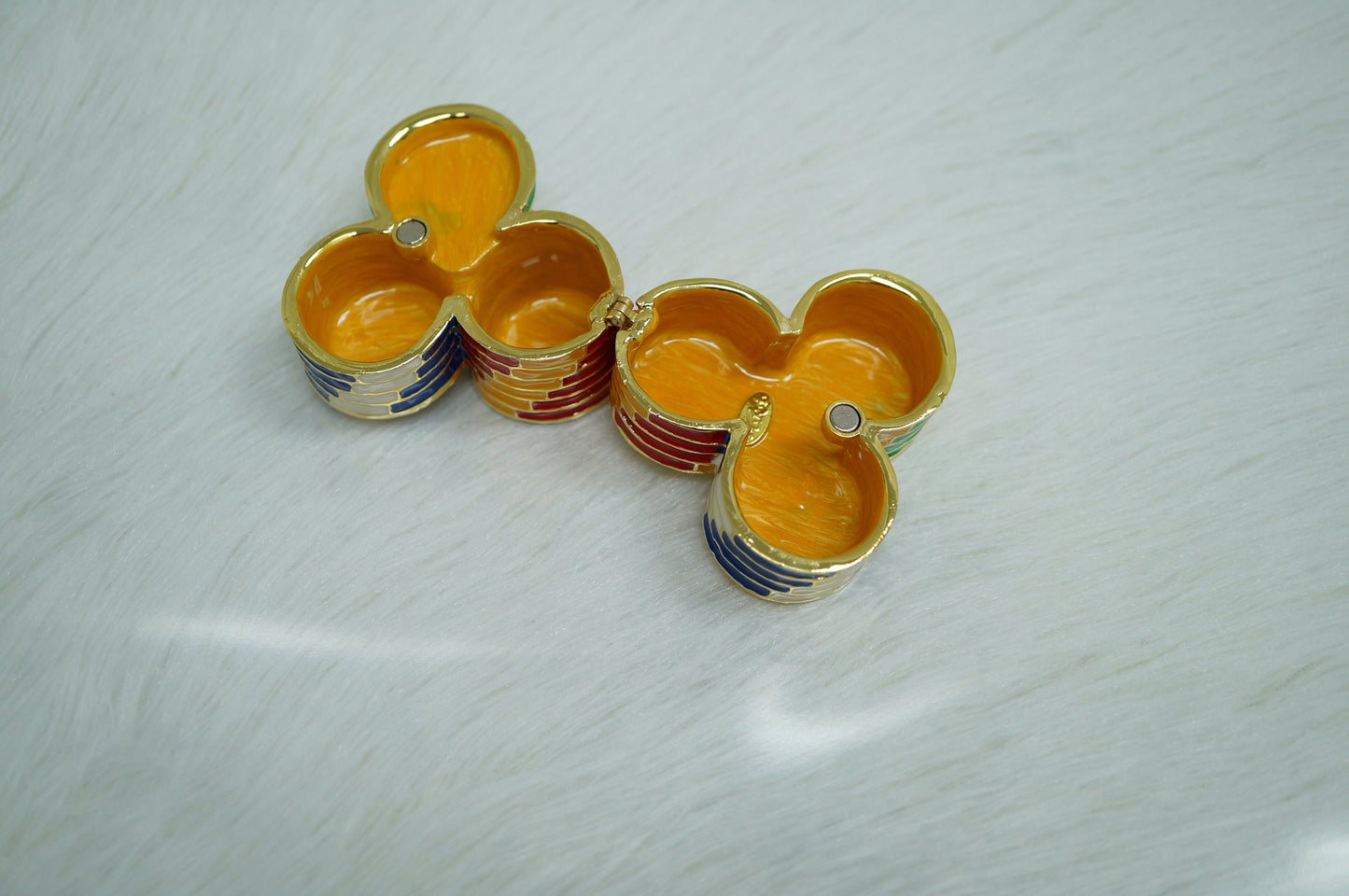 Cristiani Collezione Poker Chip Trinket Box 14K Gold Plated