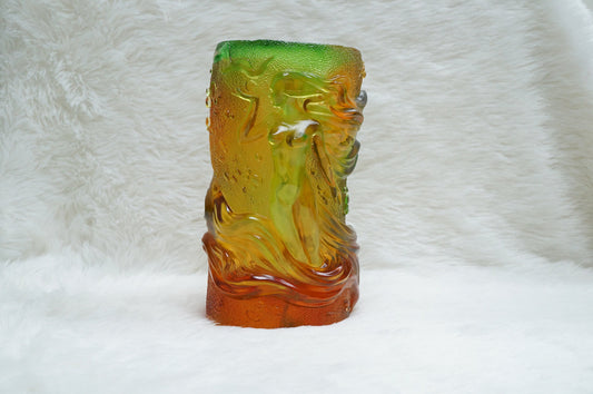 Limited Edition Cristiani Collezione Crystal Glass Sculpture Vase.