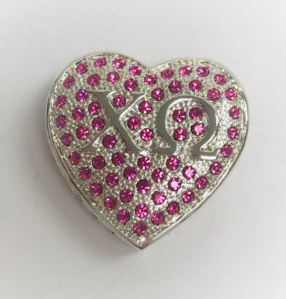 Vintage Sorority Heart Keepsake Trinket  Box 14K Gold Plated