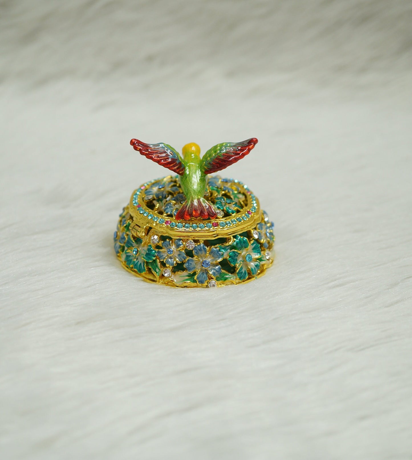 Cristiani Collezione Bird on Trinket Box 14K Gold Plated