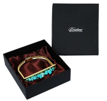 Faux Coral Horseshoe Bangle.