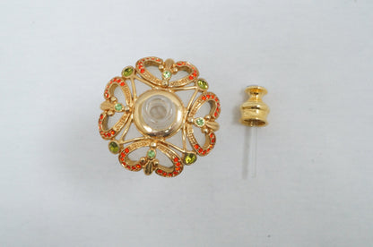 Vintage Cristiani Collezione Essential Oil Perfume Crystal Pewter Glass Bottles