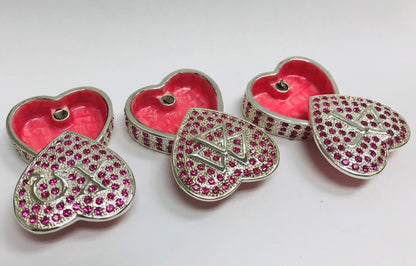 Vintage Sorority Heart Keepsake Trinket  Box 14K Gold Plated