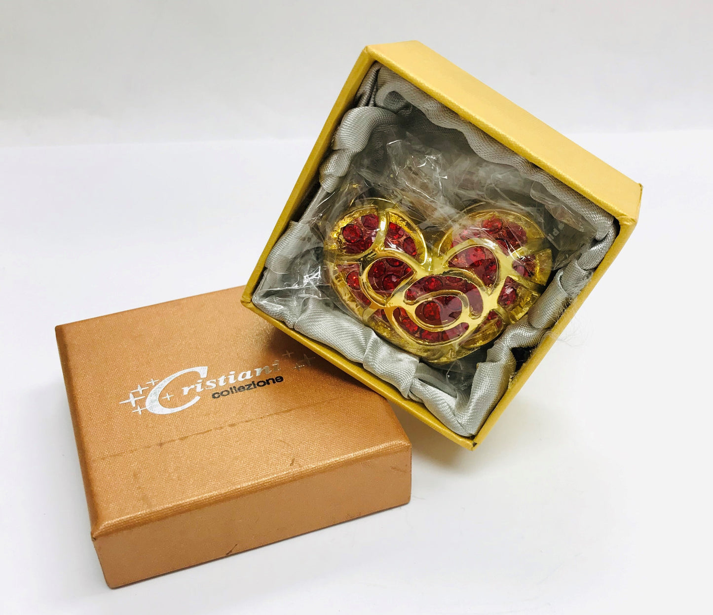 Cristiani Collezione Heart Trinket Box 14K Gold Plated