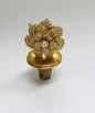 Gold Flower Style  Wine Stopper 14K Gold Plated