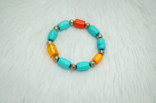 Turquoise Bead Bracelet.