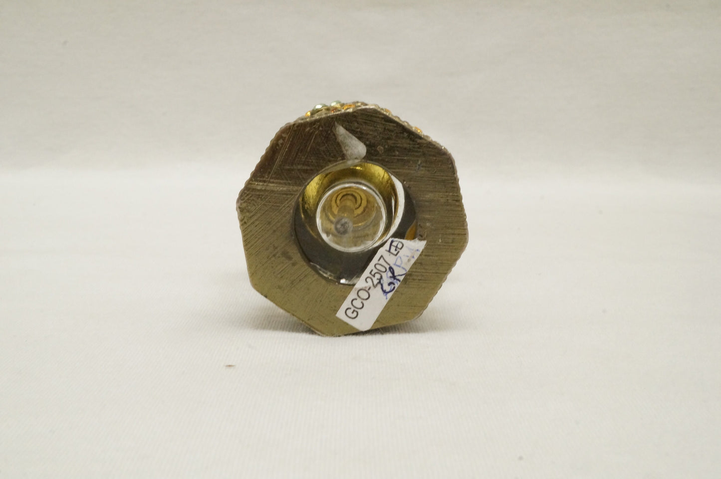 Vintage Cristiani Collezione Essential Oil Perfume Crystal Pewter Glass Bottles 14K Gold Plated