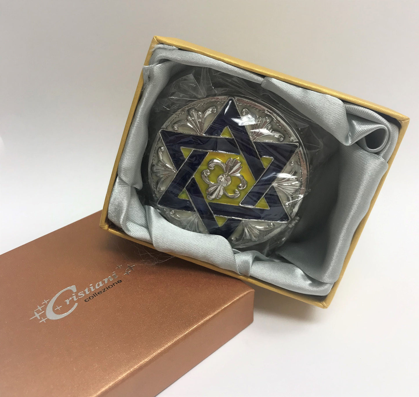 Cristiani Collezione Jewish Star Trinket Box.