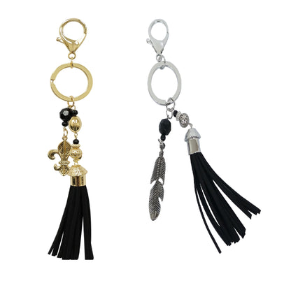 Cristiani Collezione Faux Leather Tassels Keychain.