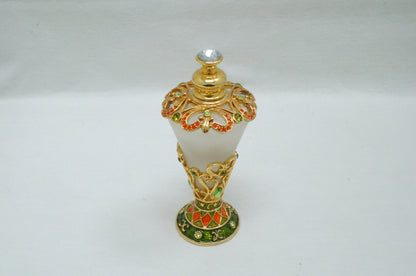 Vintage Cristiani Collezione Essential Oil Perfume Crystal Pewter Glass Bottles