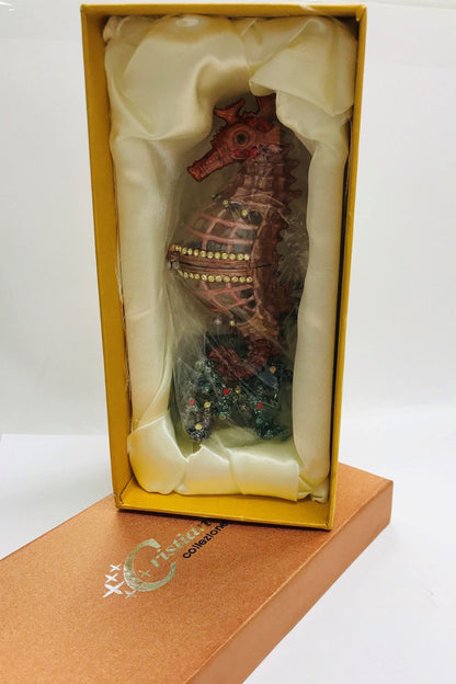 Cristiani Collezione Large Standing Seahorse Trinket Box