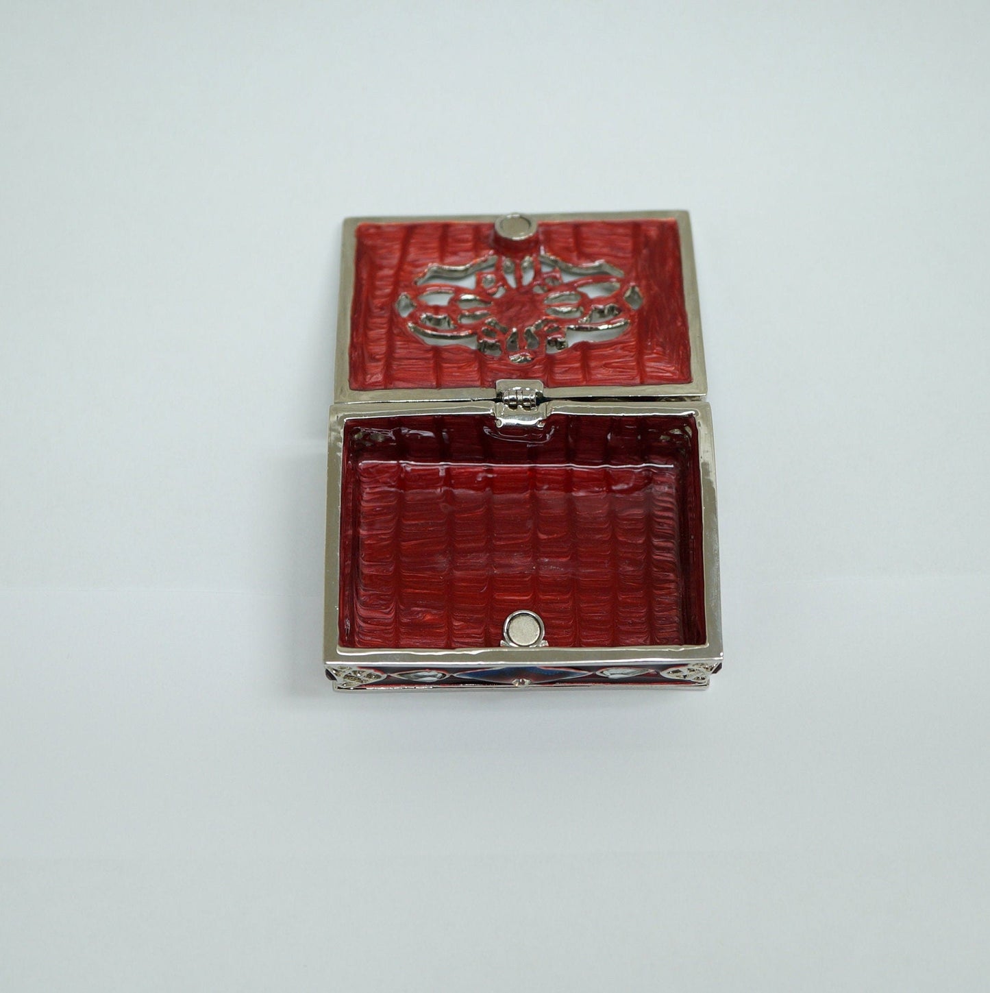 Vintage Rectangle Trinket Box 14K Gold PLated