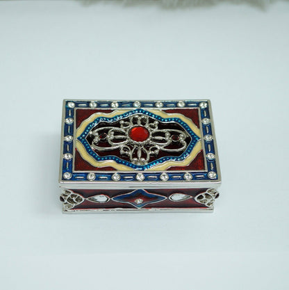 Vintage Rectangle Trinket Box 14K Gold PLated