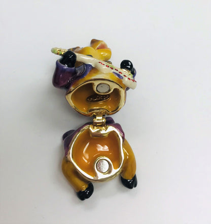 Cristiani Collezione Singing Horse Trinket Box 14K Gold Plated