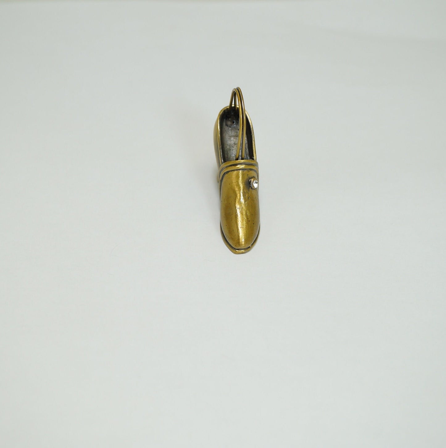 Cristiani Collezione Small Bronze Shoe Miniature Figurine Paper Weight and Cardholder