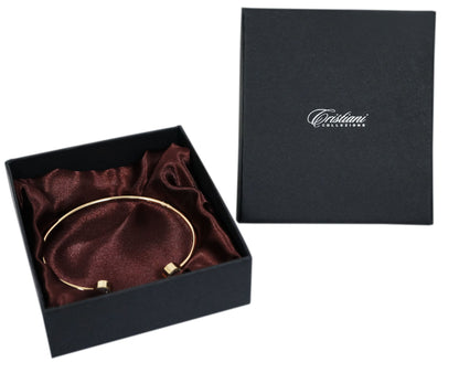 Simple Wire Bangle with Crystal.