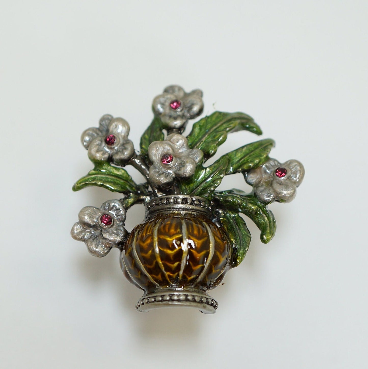 Cristiani Collezione Flower in Vase Shape Cabinet Drawer Knob Set of 5