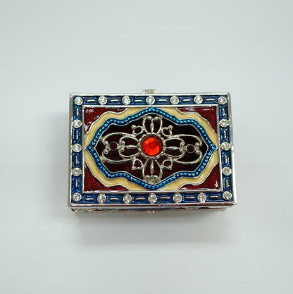 Vintage Rectangle Trinket Box 14K Gold PLated