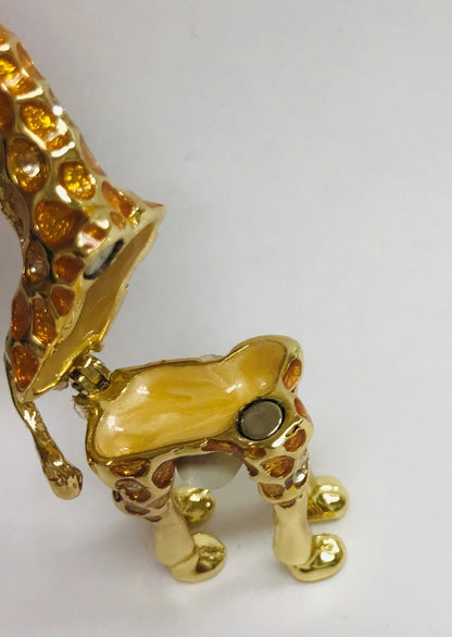Cristiani Collezione Small Giraffe Trinket Box 14K Golf Plated