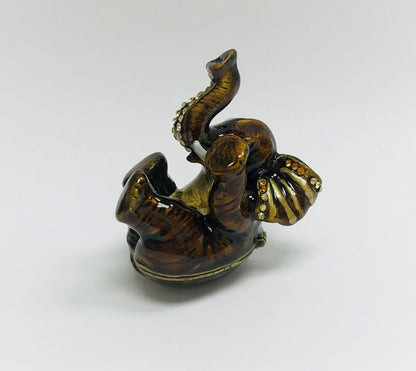 Cristiani Collezione Elephant Trinket Box 14K Gold Plated