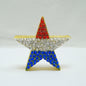 Cristiani Collezione Fourth of July Star Jeweled Pewter Trinket 14K Gold Plated