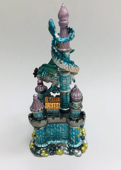 Cristiani Collezione Dragon Castle Trinket Box 14K Gold Plated