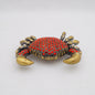 Cristiani Collezione Vintage Crystal Crab Trinket Box Pewter Jeweled Enameled