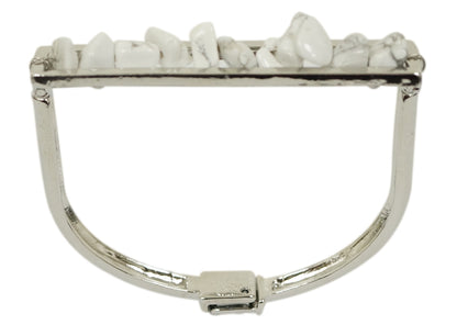 Faux Coral Horseshoe Bangle.