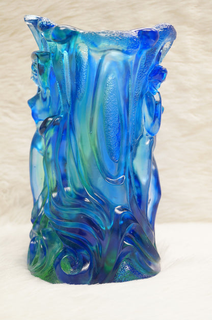 Limited Edition Cristiani Collezione Crystal Glass Vase.