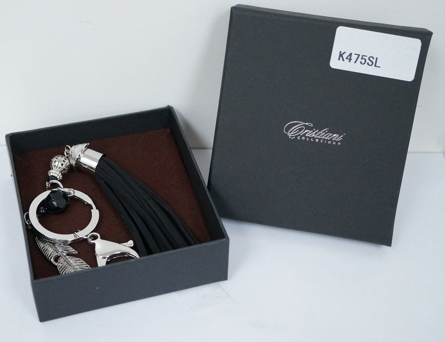 Cristiani Collezione Faux Leather Tassels Keychain.