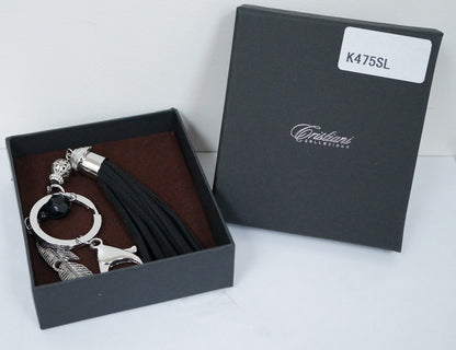 Cristiani Collezione Faux Leather Tassels Keychain.