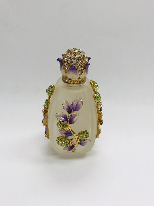 Vintage Cristiani Collezione  Perfume Bottle with crystals 14K Gold Plated