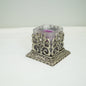 Cristiani Collezione Silver Flower Pattern Candle Holder