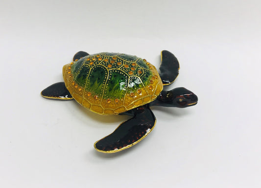 Cristiani Collezione Turtle Trinket Box 14K Gold Plated